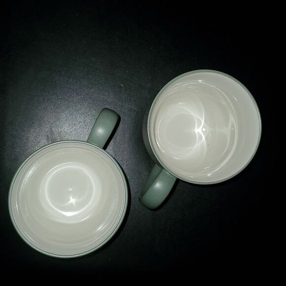 TWO Noritake stoneware colorways green 8485 mug coffee cup cups - Picture 7 of 9